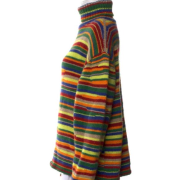 The Elder Statesman Multicolor Horizon Turtleneck - Picture 5 of 5